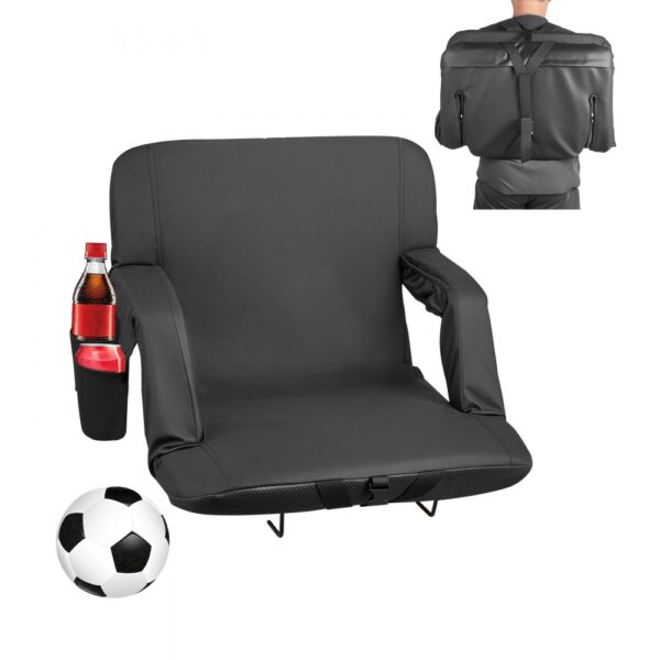 VEVOR Stadionsitz Sitzkissen mit 6 einstellbaren Winkeln, Tribünensitz für Picknicks Strandsport Gaming