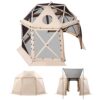 VEVOR Pop-up-Pavillon 3,6 x 3,6 m, 13-seitiges, 360°-Belüftung Sonnenschutz