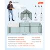 VEVOR Hühnerstall 1x3x0,99 m Hühnerkäfig mit Abdeckung & 3 Türen – Bild 3