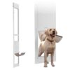 VEVOR Hundetür Haustiertür für Glasschiebetür, 2311–2439 mm höhenverstellbar, 260,4 x 412,8 mm Vorhangmaße