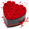VEVOR 27 Stk. Ewige Rosen in Herzform Box, konservierter Blumenstrauß, Blumen Geschenkbox für ihre Frau