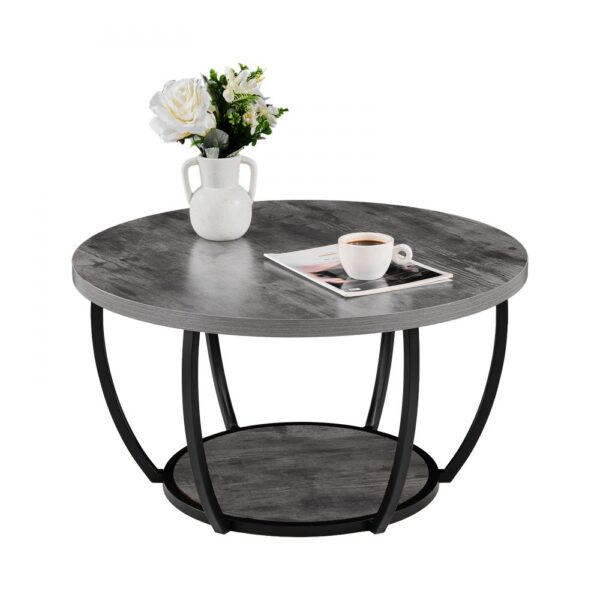 VEVOR Couchtisch Beistelltisch, minimalistischer Wohnzimmertisch Kaffeetisch Grau