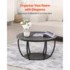 VEVOR Couchtisch Beistelltisch, minimalistischer Wohnzimmertisch Kaffeetisch Grau – Bild 2