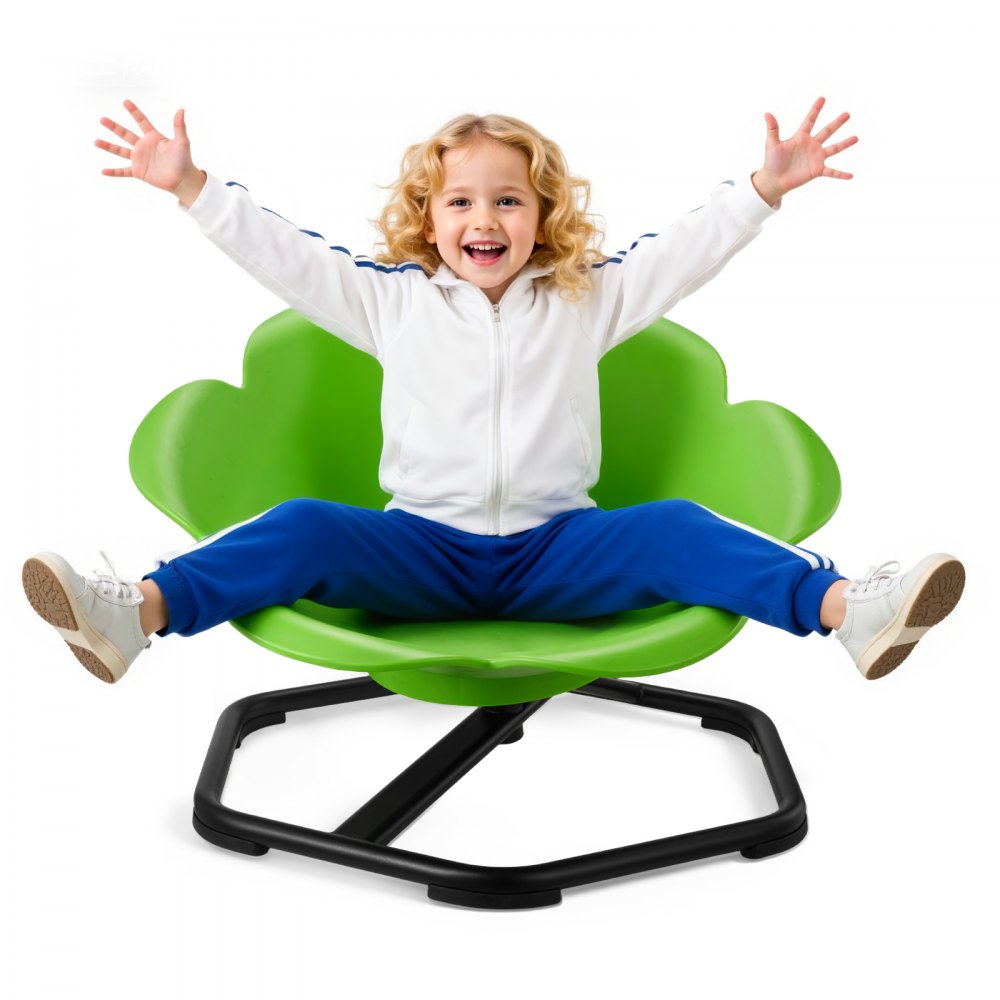 VEVOR Kinderdrehstuhl sensorischer Drehstuhl zylinderförmig, 100 kg Tragkraft, Grün
