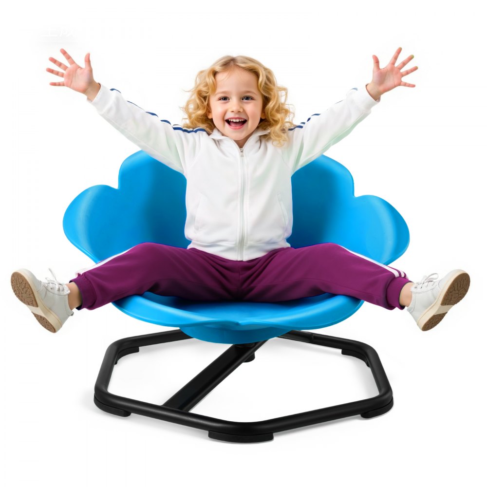 VEVOR Kinderdrehstuhl sensorischer Drehstuhl zylinderförmig, 100 kg Tragkraft, Blau