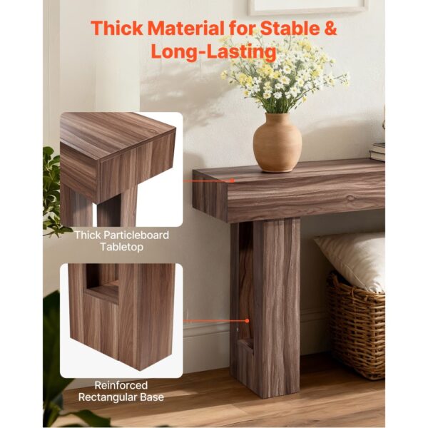 VEVOR Konsolentisch Sofatisch (160 x 35 x 85 cm / L x B x H) schmaler rechteckiger Eingangstisch – Bild 5