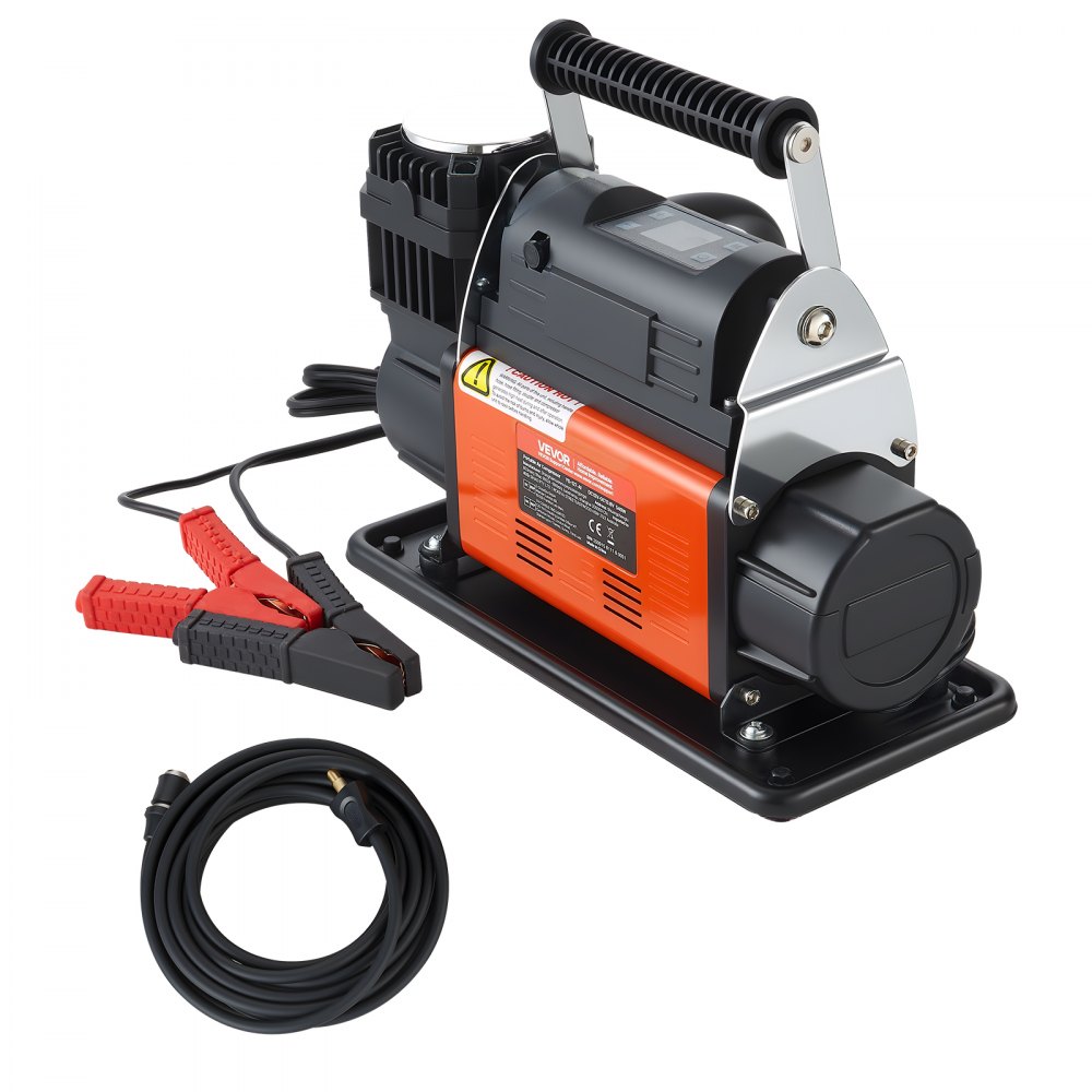VEVOR Tragbarer Luftkompressor, Reifenfüller mit automatischer Abschaltfunktion, 202 L/min, 10,3 bar
