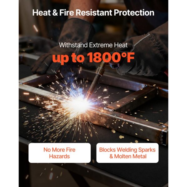 VEVOR Löschdecke, 1016x1016 mm, bis zu 982 °C hitzebeständige Brandschutzdecke – Bild 2