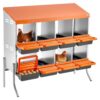 VEVOR 2-stöckiges Legenest 1060x525x990 mm, 8 Fächer, Hühnernest aus Metall mit Stützbeinen