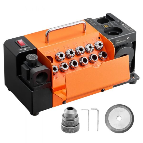 VEVOR Bohrerschleifgerät MR-13D, 3–13 mm, vorderer Schneidkante & 95°–135° Spitzenwinkel