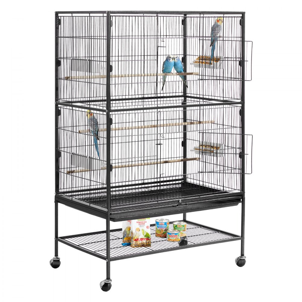 VEVOR Vogelkäfig, 800x520x1320 mm, Vogelvoliere aus Schmiedeeisen mit Sitzstangen