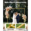 VEVOR Bogenhintergrundständer, 2x2 m, goldfarbener Metall-Hintergrundständer für Hochzeiten – Bild 4
