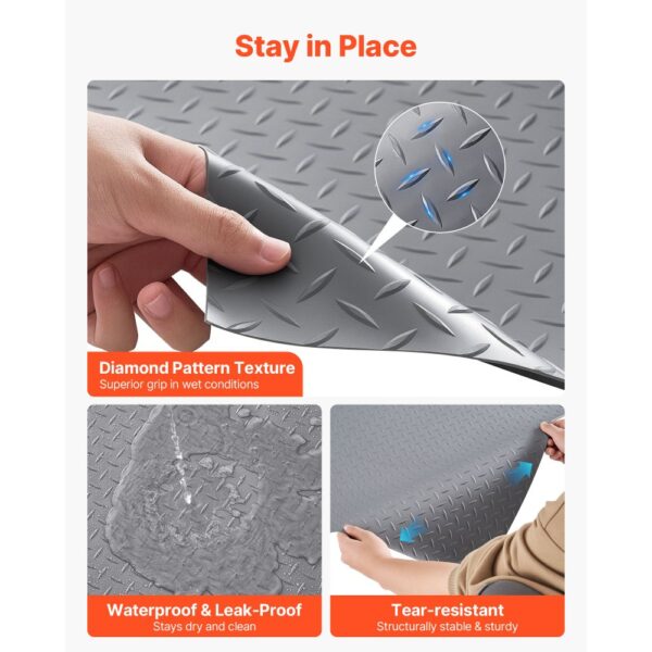 VEVOR Garagenbodenmatte, 520x228 cm Antirutschmatte, 2,2 mm dicke PVC-Noppenmatte – Bild 4