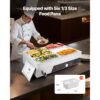 VEVOR kommerzieller Speisenwärmer mit 6 Behälter (1/3-Größe) & Netzkabel, 1500 W Buffetwärmer Edelstahl – Bild 3