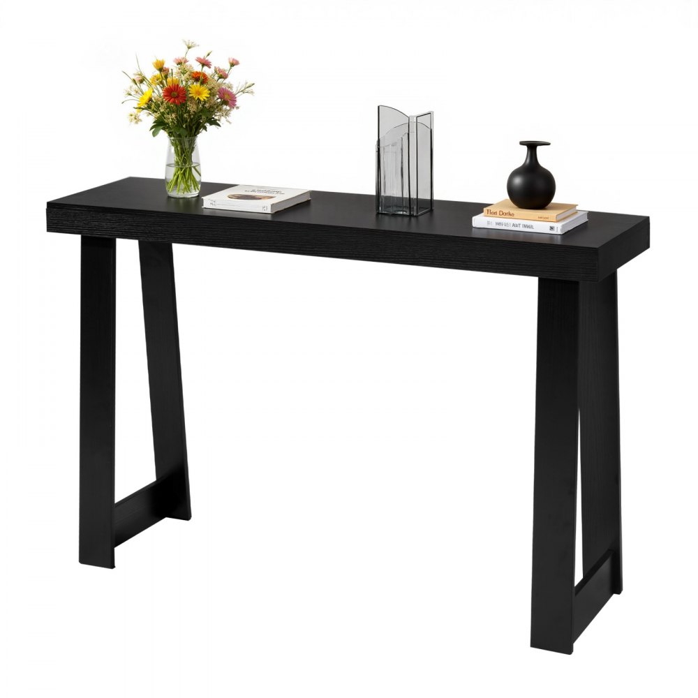 VEVOR Konsolentisch Eingangtisch hinter dem Sofa (118 x 30,5 x 81 cm / L x B x H), Flurtisch Schwarz