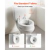 VEVOR Toilettensitzerhöhung Toilettenerhöhung mit 136 kg Tragkraft & 88,9 mm Hubhöhe – Bild 3