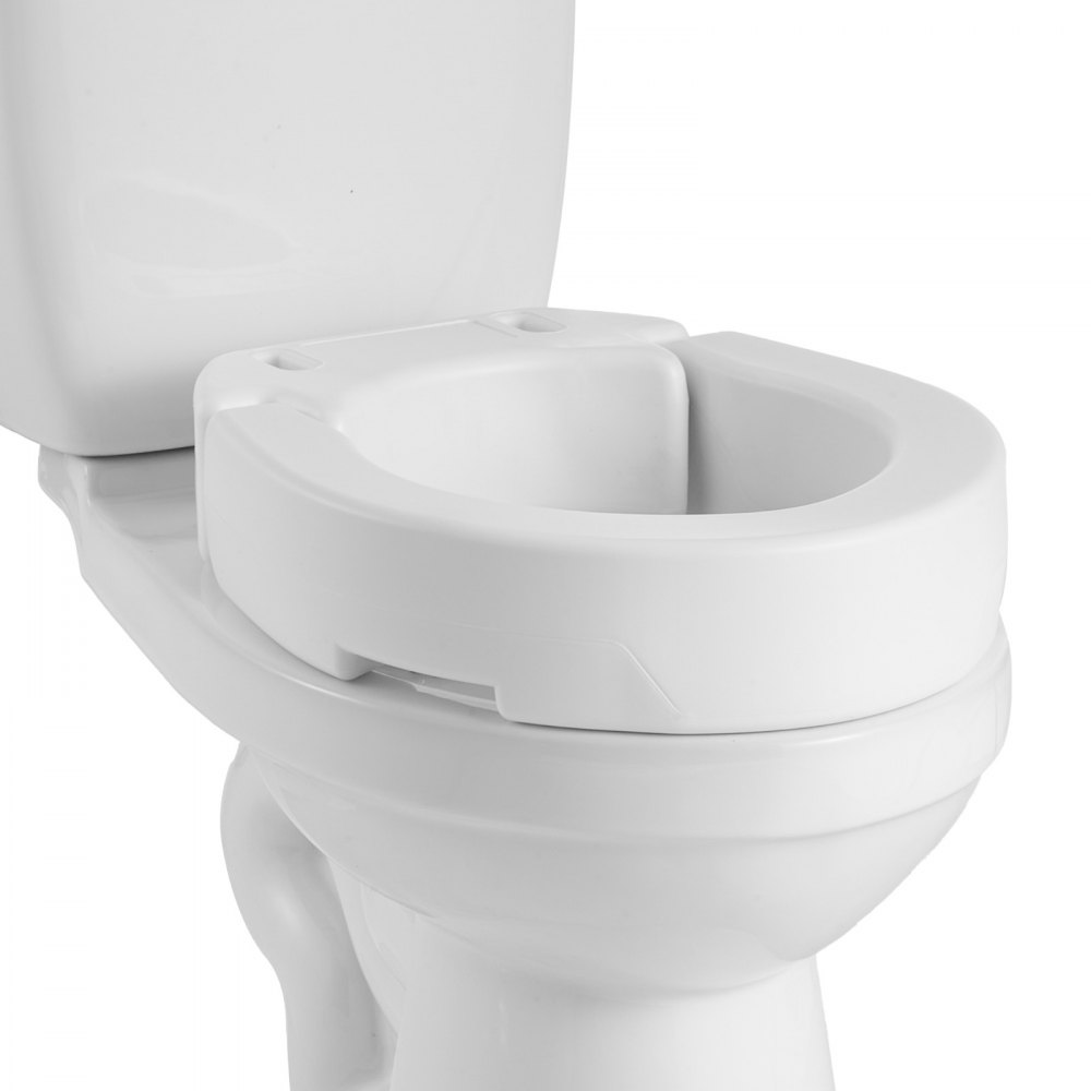 VEVOR Toilettensitzerhöhung Toilettenerhöhung mit 136 kg Tragkraft & 88,9 mm Hubhöhe