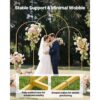 VEVOR Hochzeitsbogen, 3er-Set, 2,4/2,2/2m Hintergrundständer, goldfarbener Metall-Ballonbogen für Hochzeiten – Bild 4