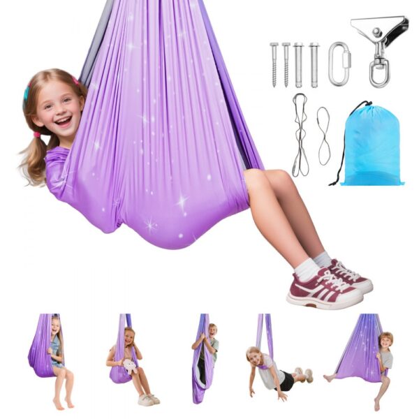 VEVOR Aerial Yoga Hängematte Set aus doppellagigem Stoff, Aerial Yoga Swing Air Fliegen