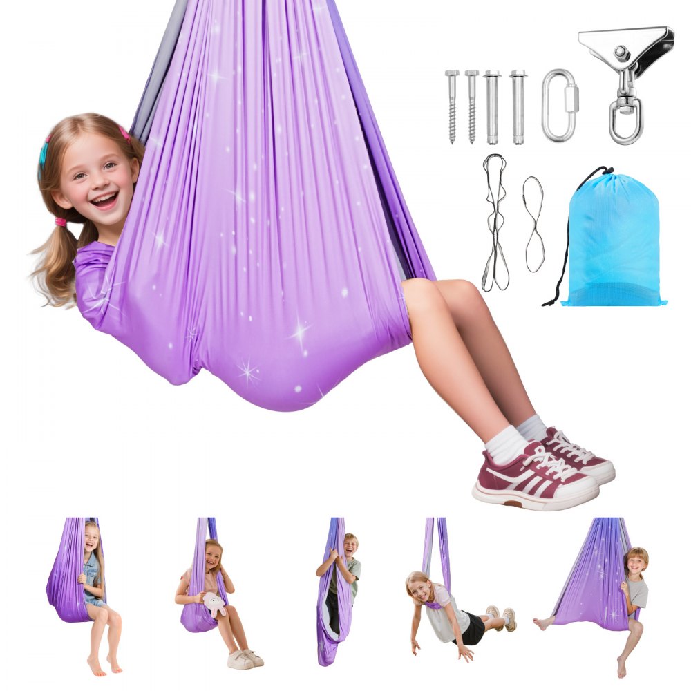 VEVOR Aerial Yoga Hängematte Set aus doppellagigem Stoff, Aerial Yoga Swing Air Fliegen