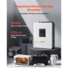 VEVOR Hybrid-Wechselrichter 4000 W, 24V DC auf 230V AC, mit integriertem 120A MPPT-Solarladeregler – Bild 2