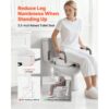VEVOR Toilettensitzerhöhung Toilettenerhöhung mit 136 kg Tragkraft & 88,9 mm Hubhöhe, verbreiterter Sitz – Bild 2