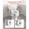 VEVOR Toilettensitzerhöhung Toilettenerhöhung mit 136 kg Tragkraft & 88,9 mm Hubhöhe, verbreiterter Sitz – Bild 3