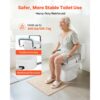 VEVOR Toilettensitzerhöhung Toilettenerhöhung mit 136 kg Tragkraft & 88,9 mm Hubhöhe, verbreiterter Sitz – Bild 4