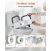 VEVOR Toilettensitzerhöhung Toilettenerhöhung mit gepolsterten Armlehnen & 136 kg Tragkraft & 127 mm Hubhöhe – Bild 3