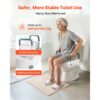 VEVOR Toilettensitzerhöhung Toilettenerhöhung mit gepolsterten Armlehnen & 136 kg Tragkraft & 127 mm Hubhöhe – Bild 4