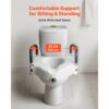 VEVOR Toilettensitzerhöhung Toilettenerhöhung mit gepolsterten Armlehnen & 136 kg Tragkraft & 127 mm Hubhöhe – Bild 5