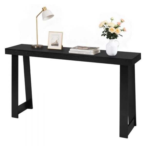 VEVOR Konsolentisch Eingangtisch hinter dem Sofa (140 x 30,5 x 81 cm / L x B x H), Flurtisch Schwarz modern