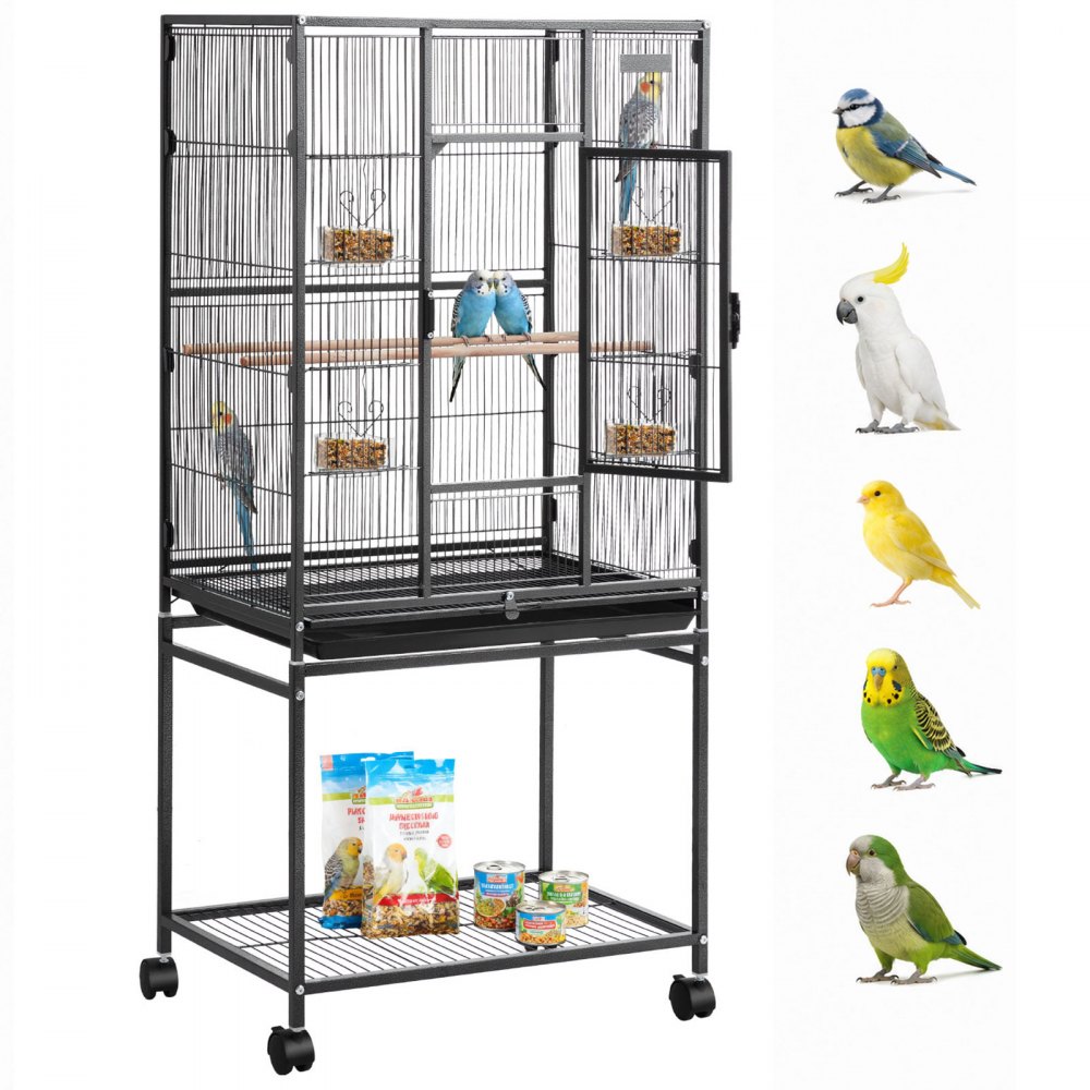 VEVOR Vogelkäfig, 625x425x1370 mm, Vogelvoliere aus Schmiedeeisen mit Sitzstangen