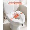 VEVOR Toilettensitzerhöhung Toilettenerhöhung (158 kg Tragkraft) 127 mm Hubhöhe, längliche & runde Schüsseln – Bild 5