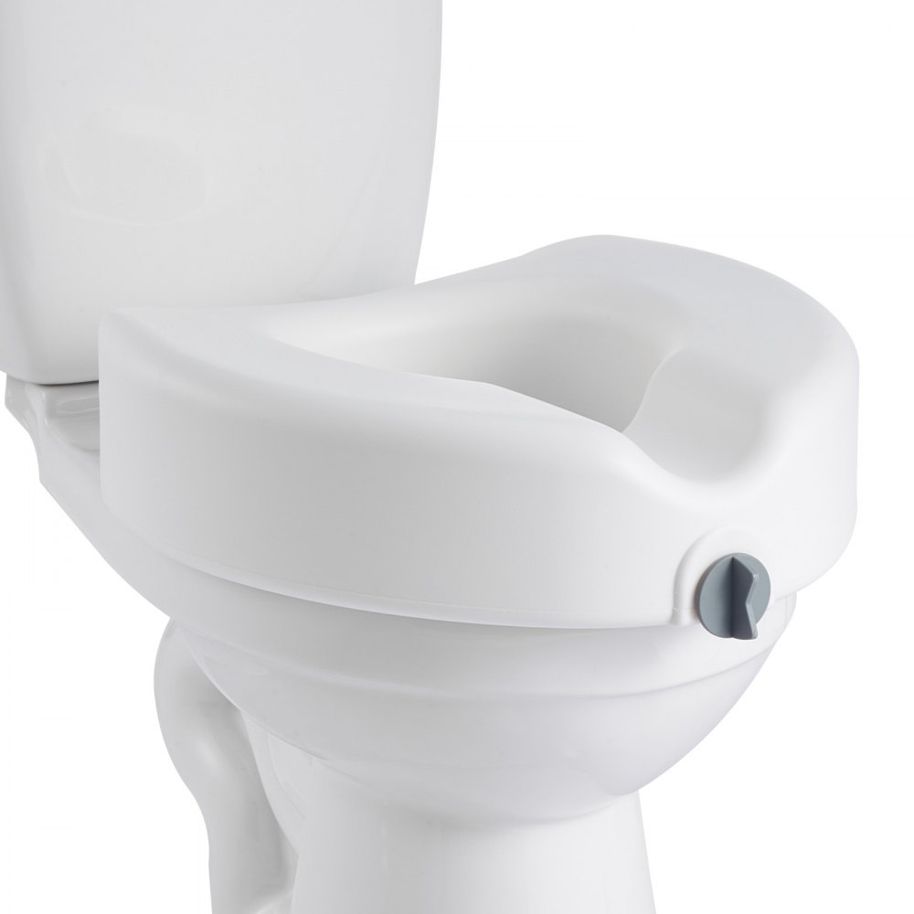 VEVOR Toilettensitzerhöhung Toilettenerhöhung (158 kg Tragkraft) 127 mm Hubhöhe, längliche & runde Schüsseln