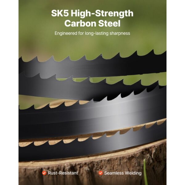 VEVOR Bandsägeblatt, 1511x6,5x0,35mm, 6 ZpZ, scharfen Zähnen (15 HRC), SK5-Kohlenstoffstahl – Bild 2
