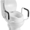 VEVOR Toilettensitzerhöhung Toilettenerhöhung mit 136 kg Tragkraft & 101,6 mm Hubhöhe & Toilettendeckel