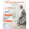 VEVOR Toilettensitzerhöhung Toilettenerhöhung mit 136 kg Tragkraft & 101,6 mm Hubhöhe & Toilettendeckel – Bild 4