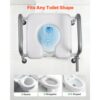 VEVOR Toilettensitzerhöhung Toilettenerhöhung (verstellbare Höhe & Breite) mit Armlehnen & 181 kg Tragkraft – Bild 3 VEVOR Toilettensitzerhöhung Toilettenerhöhung (verstellbare Höhe & Breite) mit Armlehnen & 181 kg Tragkraft – Bild 3