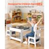 VEVOR Kindertisch mit 2 Stühlen & Stoffaufbewahrungsbox unter den Stühlen, Kindersitzgruppe Kindertagesstätte – Bild 2