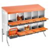 VEVOR 2-stöckiges Legenest 1320x525x990 mm, 10 Fächer, Hühnernest aus Metall mit Stützbeinen & Lüftungslöchern