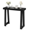VEVOR Konsolentisch Eingangtisch hinter dem Sofa (91,5 x 30,5 x 81 cm / L x B x H), Flurtisch Schwarz Modern