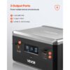 VEVOR Zusatzakku für tragbare Powerstation, 2160 Wh LiFePO4-Erweiterungsakku mit 3 Anschlüssen, für Zuhause – Bild 5