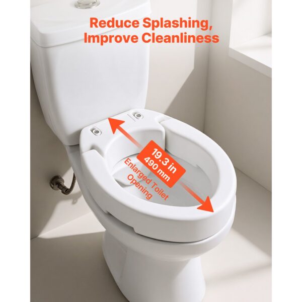 VEVOR Toilettensitzerhöhung Toilettenerhöhung (136 kg belastbar) mit 88,9 mm Hubhöhe – Bild 5