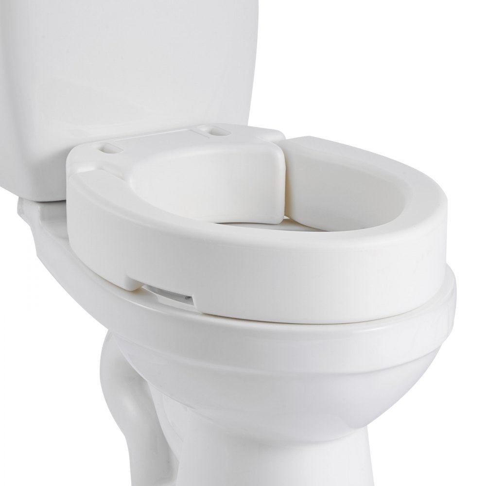VEVOR Toilettensitzerhöhung Toilettenerhöhung (136 kg belastbar) mit 88,9 mm Hubhöhe