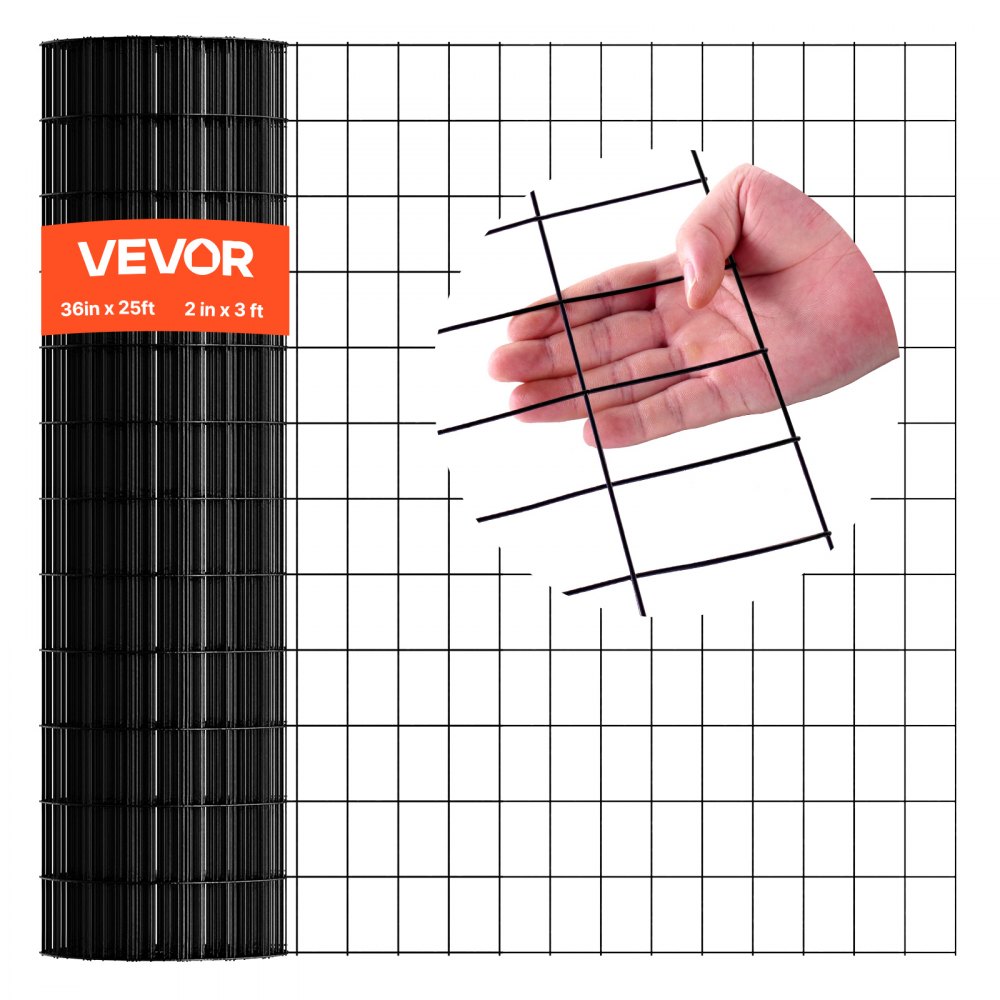 VEVOR Weidezaun, 91 cm x 7,62 m, Maschenweite 5,08 x 7,62 cm, φ1,52 mm verzinkter Stahldrahtzaun für Hühner