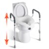 VEVOR Toilettensitzerhöhung Toilettenerhöhung mit Armlehnen & 159 kg Tragkraft & 127 mm Hubhöhe