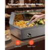 VEVOR kommerzieller Speisenwärmer mit Glasabdeckung & 3 Behälter (1/2-Größe) 1,5 kW Buffetwärmer Edelstahl – Bild 4