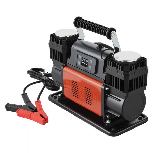 VEVOR Luftkompressor Zweizylinder, 300 L/min, Reifenfüller mit automatischer Abschaltung, 12 V, 10,3 bar