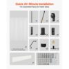 VEVOR Faltbare Schiebetür im Scheunentor-Stil 1219x2134 mm aus MDF – Bild 5